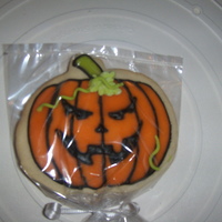 Jack-O-Lantern part of cookie bouquet