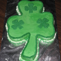 St. Patrick's Day Shamrock I made for St. Patrick's Day. WASC with buttercream frosting.