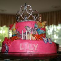 Lily's Pink Princess Cake My beautiful girl's 3rd birthday cake. Per her request, pink and princess...