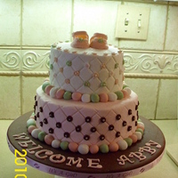 Lindsay's Baby Shower I made this for my daughters shower last weekend. 6" WASC w/ oreo filling and 9"chocolate coconut w/ marshmallow coconut filling...