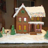 My Very First Gingerbread House All edible. Chocolate trees. Not really thrilled with the Necco wafers on the roof, but my grandsons wanted to use them. I'm hooked!...