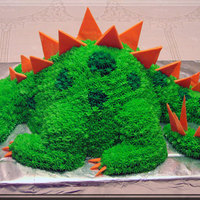 Dinosaur Cake This was a practice cake for one to be made for a client later on. The main body was made with a Wilton Wonder Mold and the head, neck,...