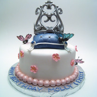 "fancy Nancy" Cake Did this for a 3 year olds "Fancy Nancy" birthday party. The best cake I have ever done for sure. Chocolate cake with cherry...