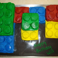 Lego Cake Lego cake - all made from loaf pans wanted to use chocolate covered oreo's for the tops of the legos, but ended up making rice krispie...