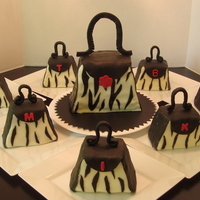 Isabelle's 7Th Birthday Cakes 3 layers - chocolate, vanilla and then another layer of chocolate - filled with chocolate chip cookie dough buttercream - covered with...