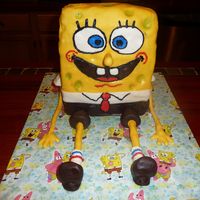 3D Spongebob This is a 3D Spongebob cake I made for a child's birthday... vanilla cake, fondant with fondant and buttercream accents. Arms are...