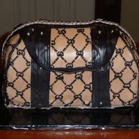 Gucci Handbag This was for a friend's 60th birthday... she's crazy about handbags! It's an 11 x 15 white cake, cut into thirds and iced/...