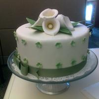 Calla Lily Cake This is a dummy cake I decorated as a sample for a class I'm teaching at my work. The proceeds from the class will go to the local...