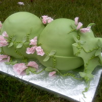 Two Peas In A Pod Two Peas in a Pod carved to match the salt and pepper party favors given to guests at the bridal shower. Carrot cake filled with cream...