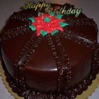 Orabelle's Birthday Cake Another chocolate cake with chocolate whip topping and chocolate ganache.