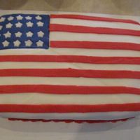 4Th Of July 9X13 cake with Fondant topping