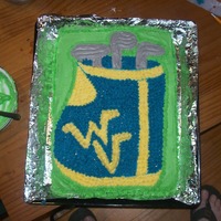 Willis's Birthday Cake This was a cake that was for my step-dad. Thank you to all who made one like it and helped me. I only done my with the West Virginia logo...