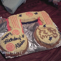 Daughters 11Th B-Day Cake My daughter was into High School Musical, so I thought I would make a music note with the mascot...