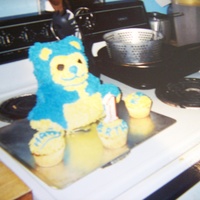 My Very First Cake To Make I did not do this for a cake class but it was the first cake I ever done. It was for my youngest sons 1st birthday and everybody thought it...