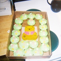 My Sisters Birthday Cupcakes.. I made her a small bear cake and cupcakes because that was what she wanted. She liked it so I was happy with it...