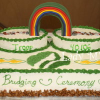 Brownie Bridging To Jr. Girl Scout It's the end of the year and the troops are moving up and on. This is/was our Brownie troop "bridging" ceremony. The rainbow...