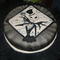 Jack Skellington Aibrushed cake. Handpainted Jack.