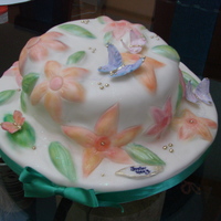 Butterfly Garden All fondant. Painted with non-toxic chalks. Butterflies are made of gum paste.