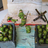 D-Day Reenactment Cake This was for a friend who is a huge war buff.