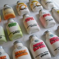 Absolut Vodka Bottles These mini cakes were served individually, one for each guest, at a going away party.