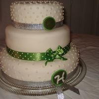 Silver Anniversary 25th wedding anniversary cake I did for my Aunt and Uncle