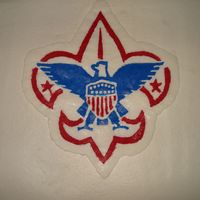 Boy Scouts Blue And Gold Sheet cake done for the Boy Scouts Blue and Gold ceremony.