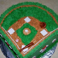 Play Ball Baseball cake for friends son's 6th birthday