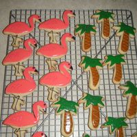 Luau Cookies Sugar cookies I made for a luau. First time using Toba's Glace, it was great!
