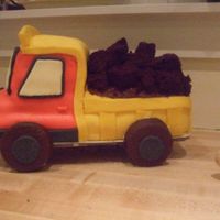 Dumptruck My first fondant cake!! I used a coupleof 9x13s and 2 loaf pans. It was a very heavy cake!