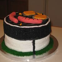 4Th Of July Bbq Cake Four 10 inch layer Devils Food cake with BC. Hotdogs & burgers are fondant, cheese is royal icing. Made for our annual 4th of July BBQ...