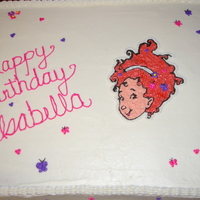 Fancy Nancy Cake Full sheet cake / Buttercream frosting & transfer