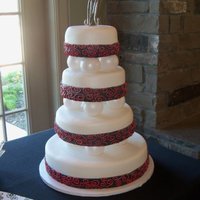 Red And Black Wedding Cake 
