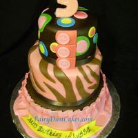 Alyssa's Birthday Dress Cake designed after the dress in which the birthday girl wore to her party.