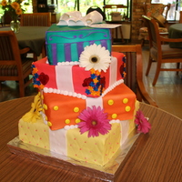 Happy 100Th Birthday I made its for a lady I know when she turned 100. All fondant with real flowers.