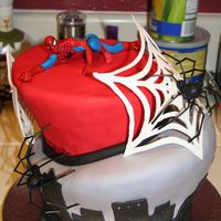 Spiderman This was my first topsy turvy cake.