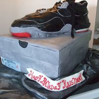Air Jordan Birthday Cake I made this Air Jordan and Jordan shoebox for my husband's 30th birthday. The shoe was wasc carrot cake and the box was red velvet. I...