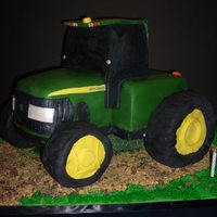John Deere Tractor This cake was made for my husband's best friend's birthday. He works for John Deere so he was blown away. This was my first 3D...