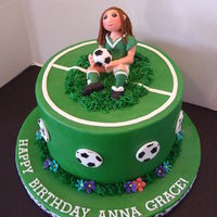 Anna Grace - Soccer Girl This cake was made for a girl turning 11 and loves soccer. This was my first figure with Lorraine McKay's tutorials. I love love love...