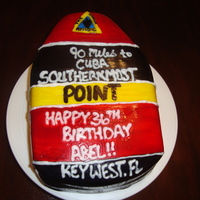 Southernmost Point Of Key West Cake 12in carved cake into the buoy in Key West Florida. It is very famous in Key West lots of people travel from around the world to take a...