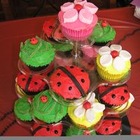 Ladybug Theme Cupcakes I made these cupcakes to go with my daughter's ladybug cake