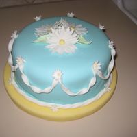 Spring Cake All fondant. Used wilton daisy cutters.