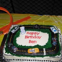Hot Wheels Birthday Cake For my sons birthday. All buttercream.