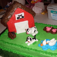 Down On The Farm this was for my niece's 4th birthday all cake w/fondant figures