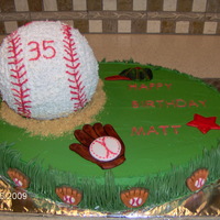 Matt's Cake This was for a friend's birthday who is a baseball fan!
