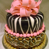 Animal Print 50Th Birthday Cake This was made for a ladie's 50th birthday party. She didn't want anything to do with being 50, but she loves animal prints and...