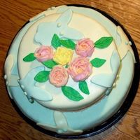 My First Fondant Cake Hi - this is my first fondant cake, wanted to do something funfor Easter.