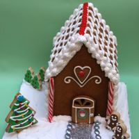 Gingerbread House Gingerbread cookie house.