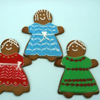 Gingerbread Girls Gingerbread cookies with royal icing
