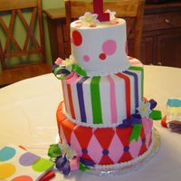 First Birthday I my niece found a picture on cake central of a cake like this and she asked me to make it. It was a lot of fun putting this together for...