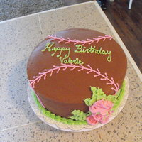 Softball Theme Chocolate Cake 